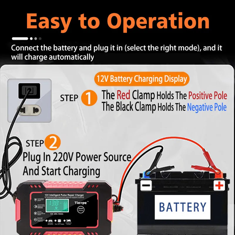 Car Battery Charger 12V