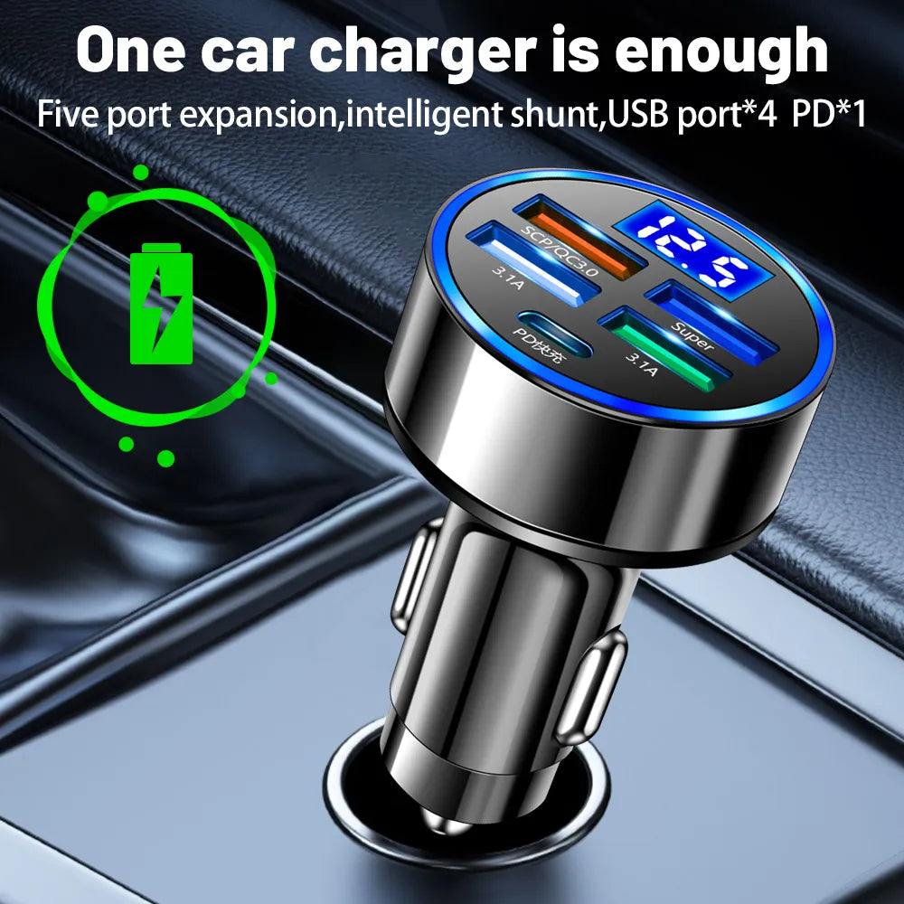 5 Port Car Charger