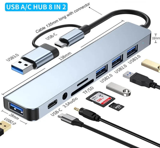 USB-A & Type-C Multi-Hub Docking Station